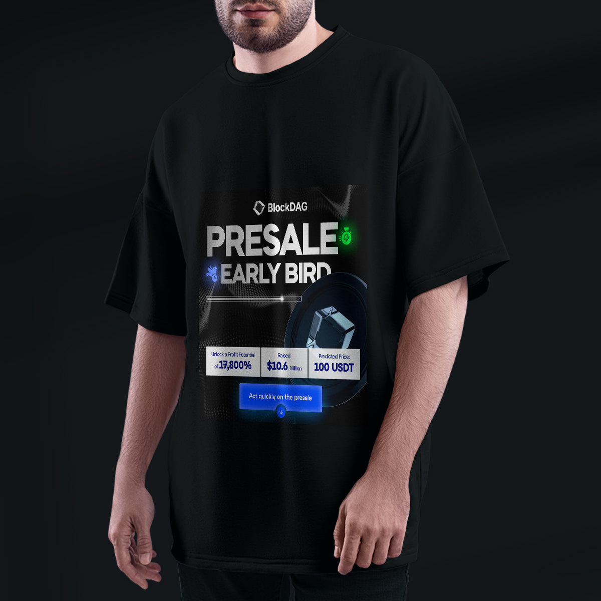 Basic BlockDag Printed T-Shirt